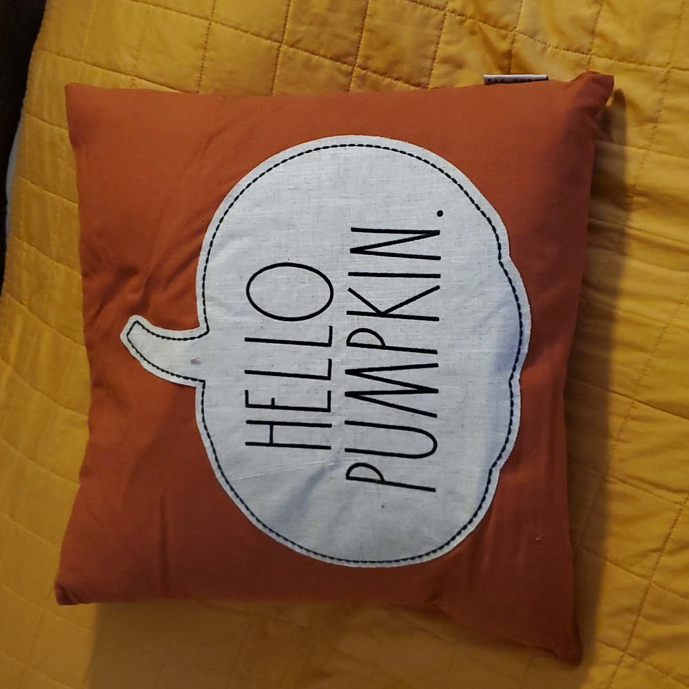 RAE DUNN Hello Pumpkin Fall Autumn PILLOW